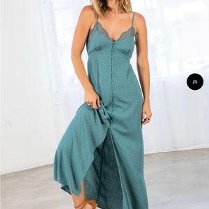 Nordstrom Rack love stitch brand. Teal button up dress. Never worn.